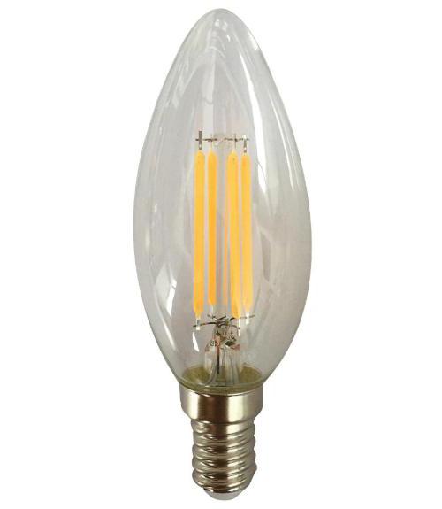 4W LED Candle Filament Bulb, E14 - PRO ELEC