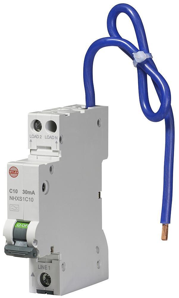10A 30mA RCBO single module C Curve - WYLEX