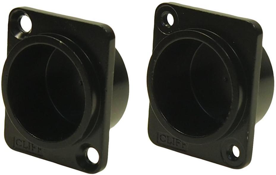 12mm Black Metal Recess Plate, Countersunk Holes - CLIFF ELECTRONIC COMPONENTS