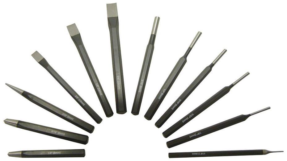 12 Piece Cold Chisel and Punch Set - ROUGHNECK