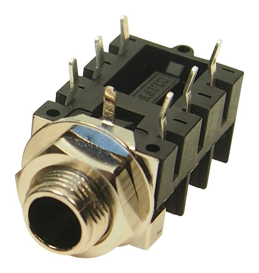 6.35MM STEREO JACK SOCKET, PCB MOUNT - CLIFF ELECTRONIC COMPONENTS