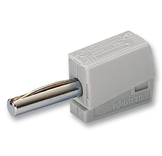 4mm Banana Plug With Cage Clamp Cable Termination, Grey, 28 to 14AWG - WAGO