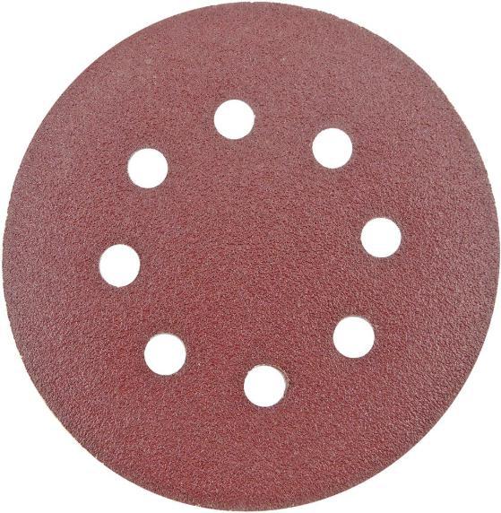 125mm 8 Holes 80 Grit Sanding Discs - 10 Pack - TOOLPAK