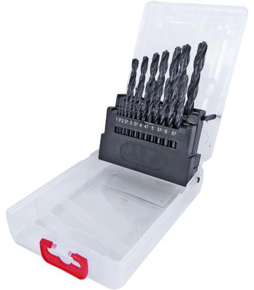 HSS Rolled Jobber Drill Bit Set 1-10mm - 19 Piece - TOOLPAK