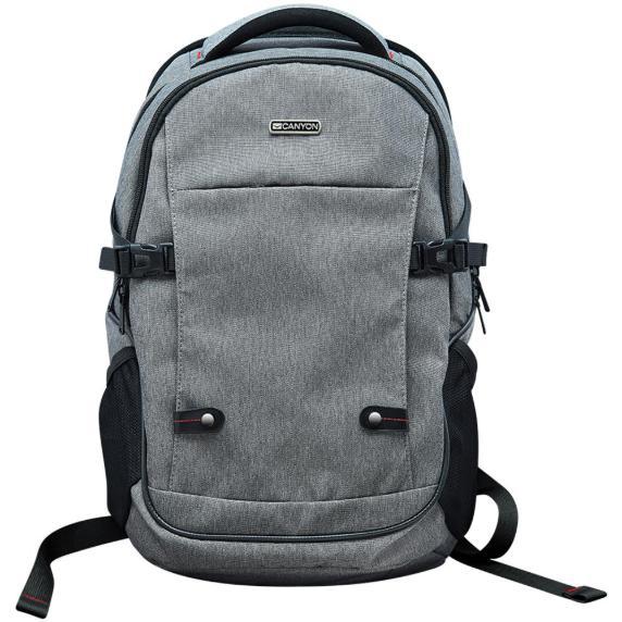 15.6" Laptop Backpack, Grey and Black - CANYON