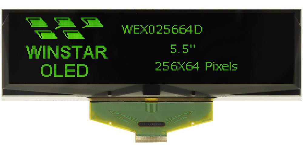 OLED Graphic Display Module, 256x64, Green - WINSTAR