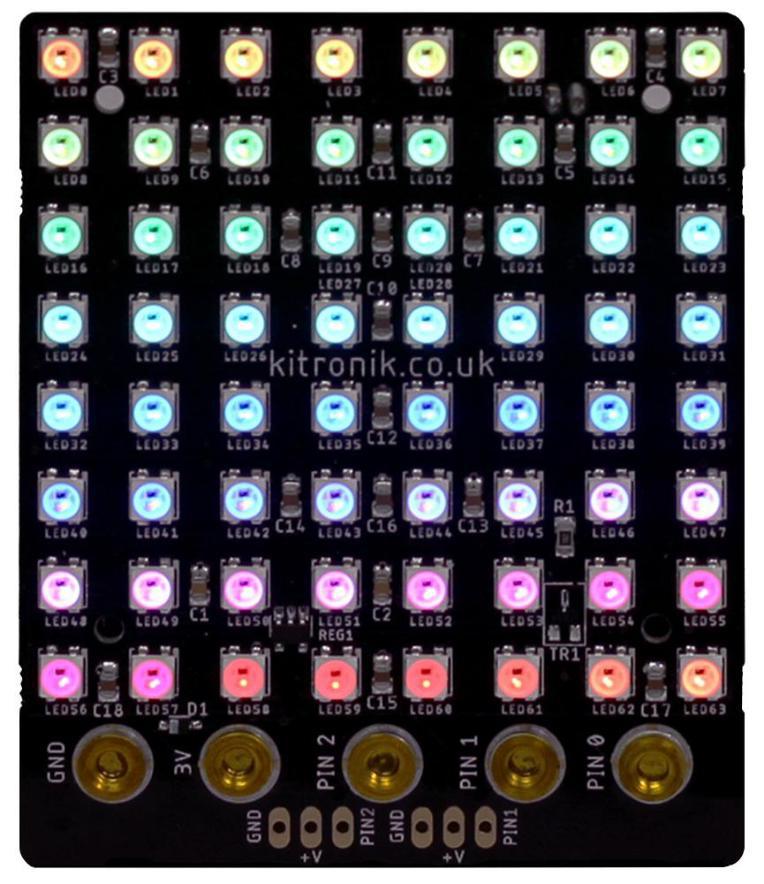 Zip Tile LED Display Panel for micro:bit - KITRONIK