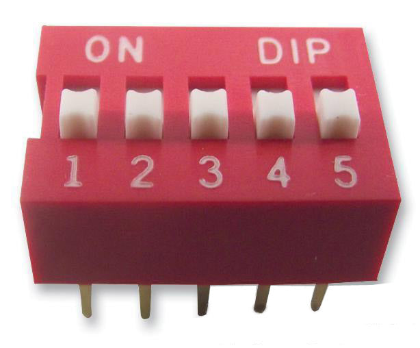 DIP Switch, 5-Pole, SPST-NO - MULTICOMP