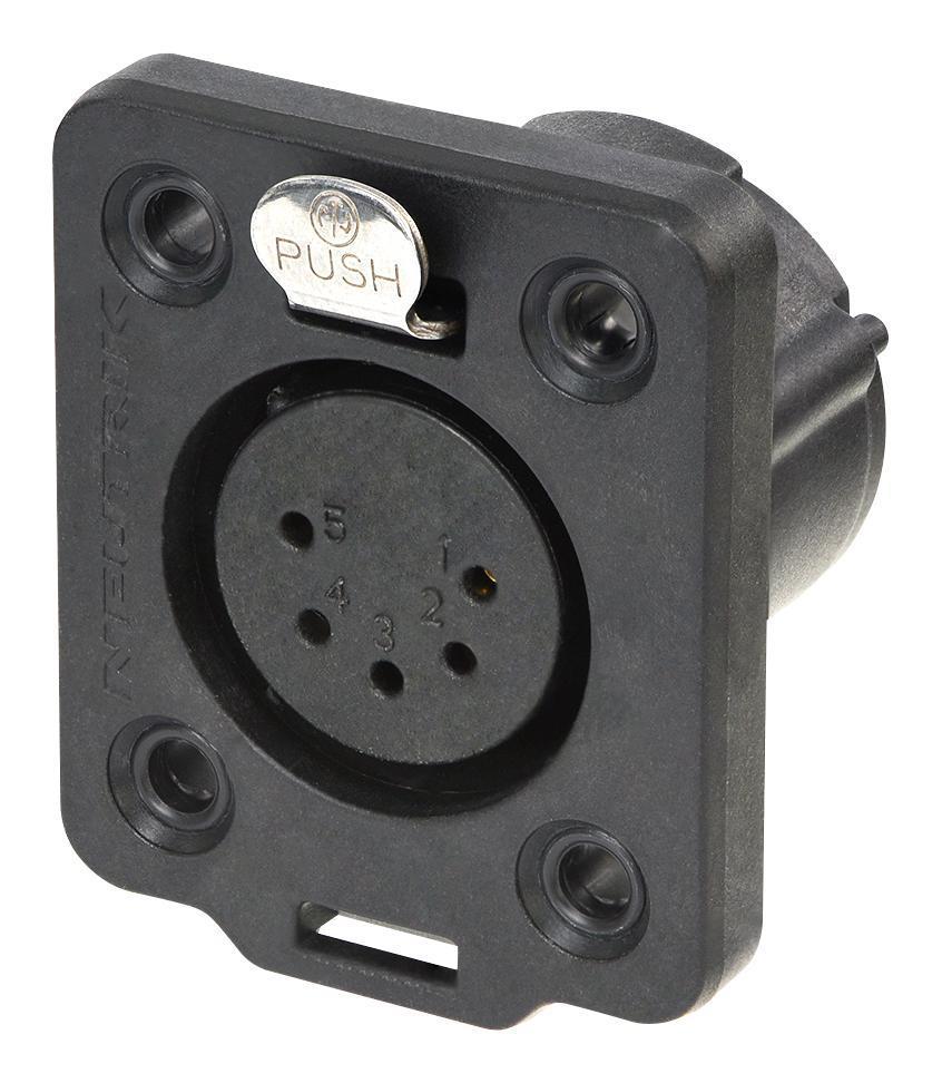 5-Pole Socket XLR Chassis Connector - NEUTRIK