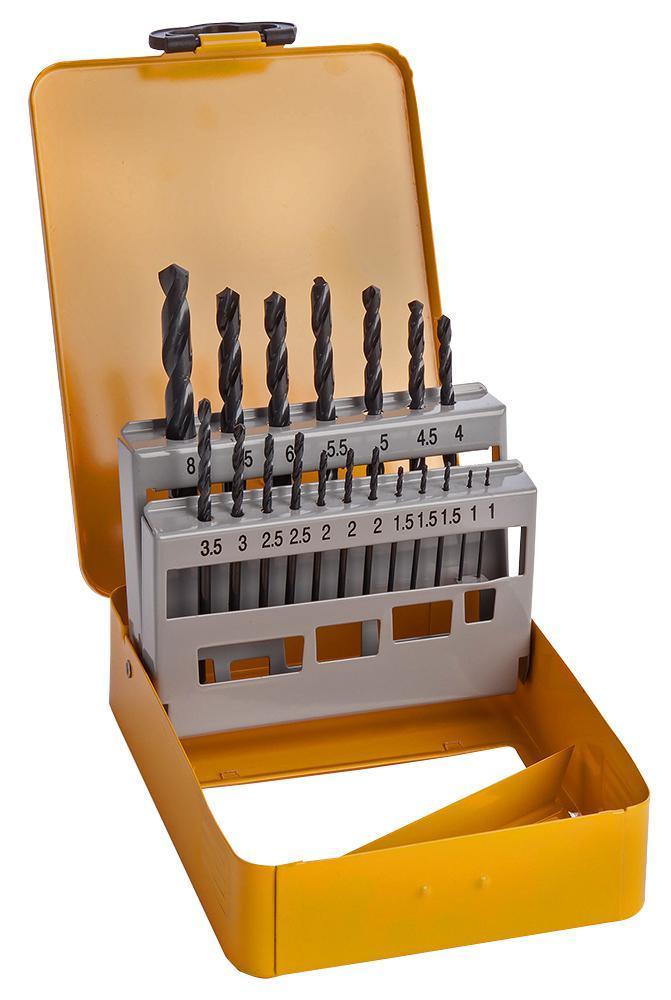 HSS-G Drill Bit Set in Metal Case, 19 Piece - DEWALT