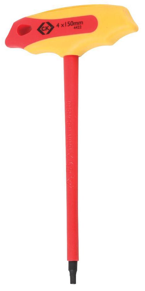4mm Insulated VDE T-Handle Hex Key - CK TOOLS