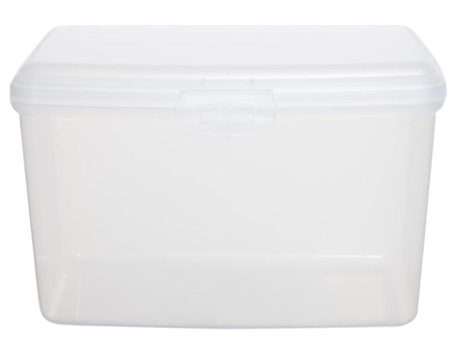 1.5L Clear Hinged Allstore Storage Box - 120mm x 110mm x 85mm - WHITEFURZE
