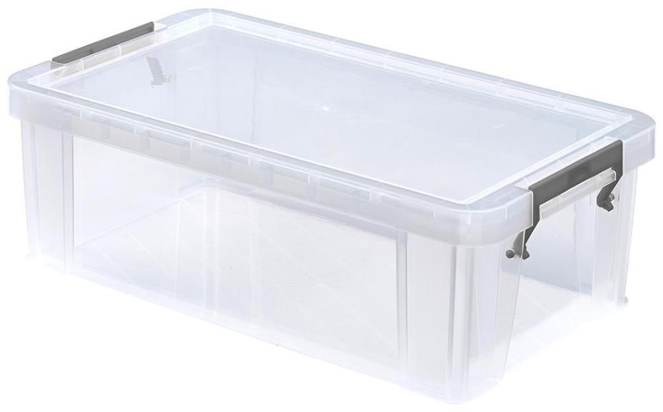 5.8L Clear Allstore Storage Box - 190mm x 120mm x 350mm - WHITEFURZE