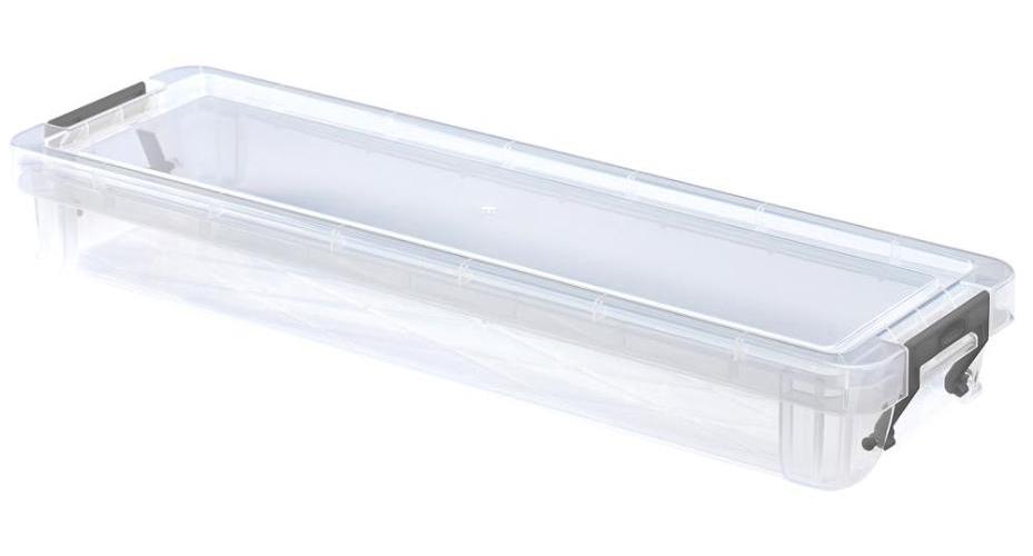 1.25L Clear Allstore Storage Box - 110mm x 50mm x 370mm - WHITEFURZE