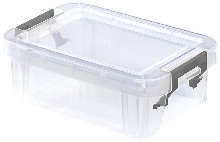 0.3L Clear Allstore Storage Box - 90mm x 50mm x 130mm - WHITEFURZE