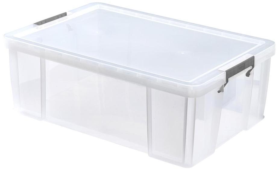 51L Clear Allstore Under Bed Storage Box - 440mm x 230mm x 660mm - WHITEFURZE