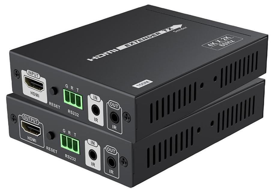 4K UHD HDMI over Cat6 / Cat7 HDBaseT Extender with RS232 & IR, 100m - PRO SIGNAL
