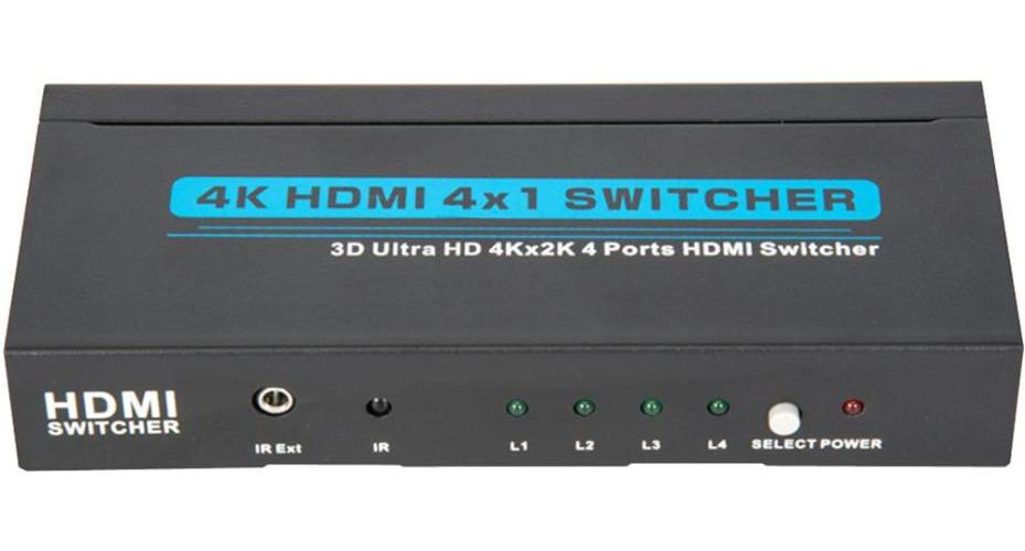4 Way 4K UHD 30Hz HDMI Switch - PRO SIGNAL