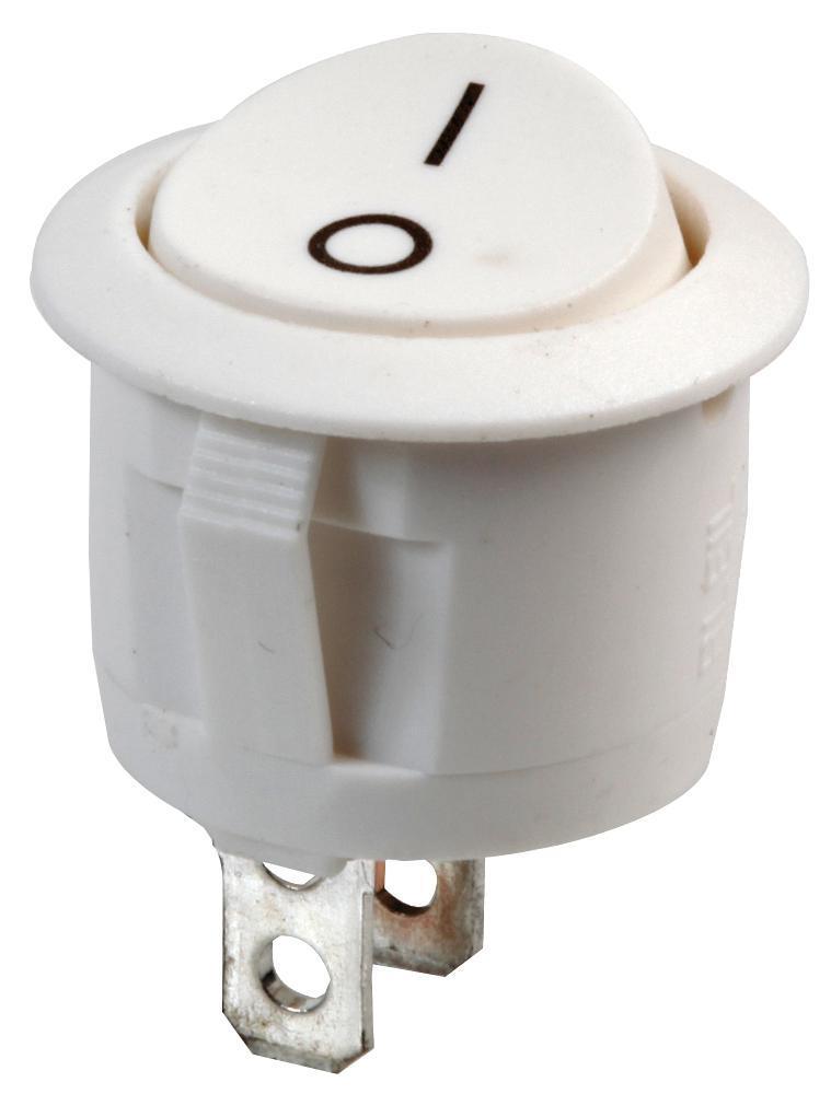 Rocker Switch, White, Latching - UNBRANDED