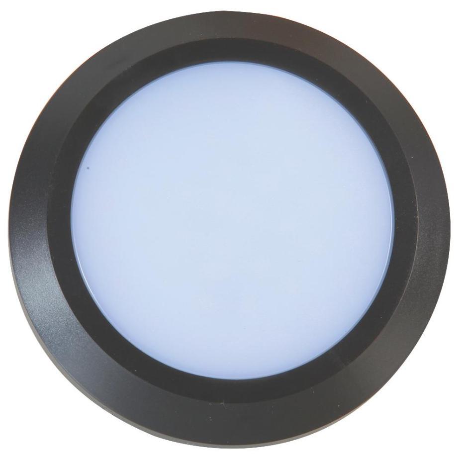 4W Circuar LED Wall Light, 270lm, 4000K, IP65, Class II, Dark Grey - PEL01331
