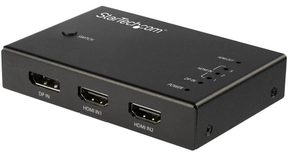 4 Input 4K UHD HDMI 2.0 Video Switch, 3x HDMI & 1x DisplayPort to HDMI - VS421HDDP