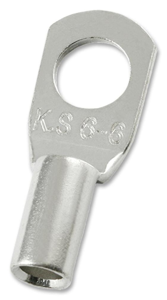 6.0mm² Copper Crimp Terminal Lug, 10AWG, M6 - MC000773
