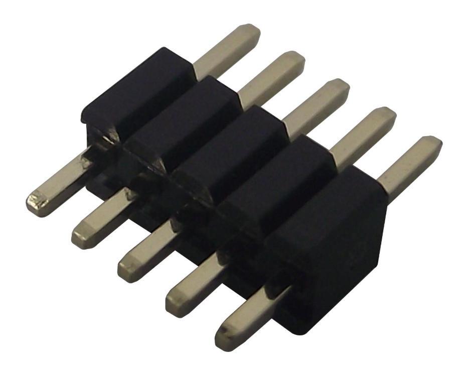 1.27mm Pin Header, 1 Row, 5 Way, Vertical - 2206PA-05G-739