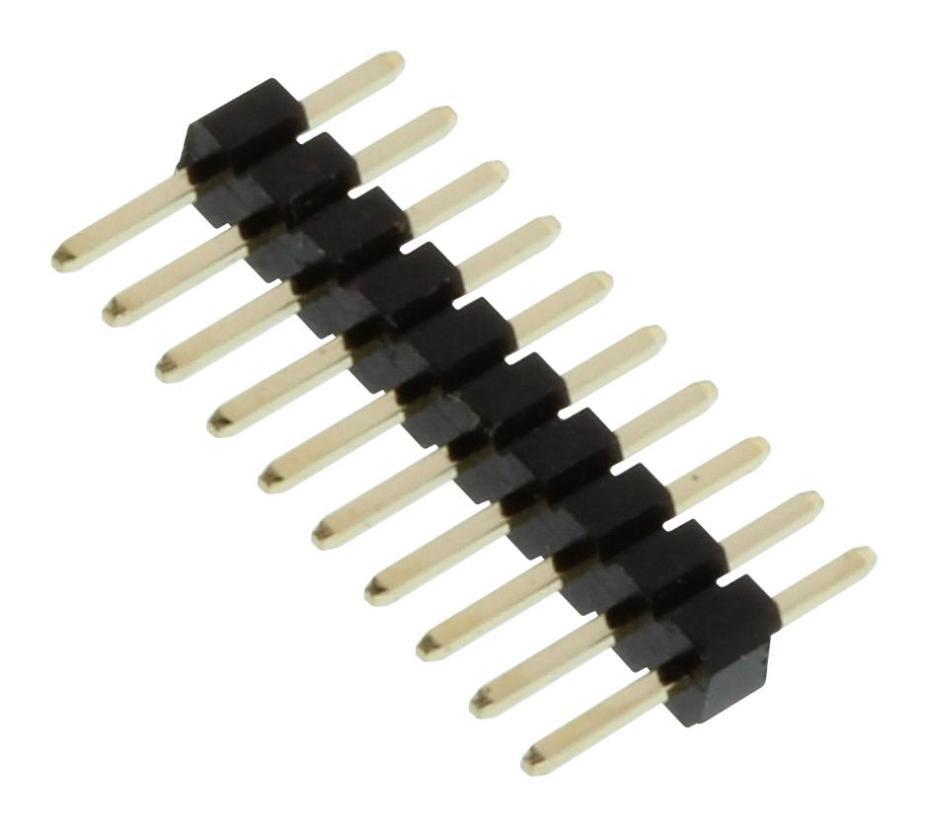 1.27mm Pin Header, 1 Row, 10 Way, Vertical - MC-HVT1-S10-G