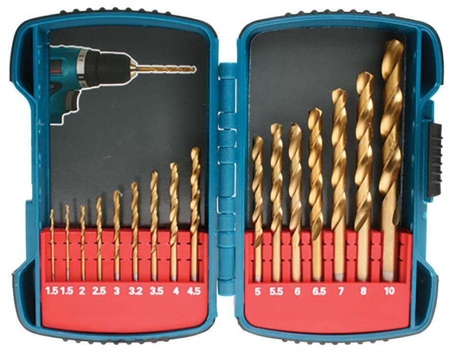 HSS Titanium Drill Bit Set, 16 Piece - P-51873
