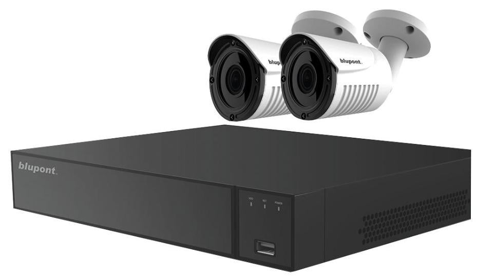 4-Channel 5MP CCTV DVR System with 2 Bullet Cameras & 500GB HDD - KIT-4CH-H265-2BW-5-BP