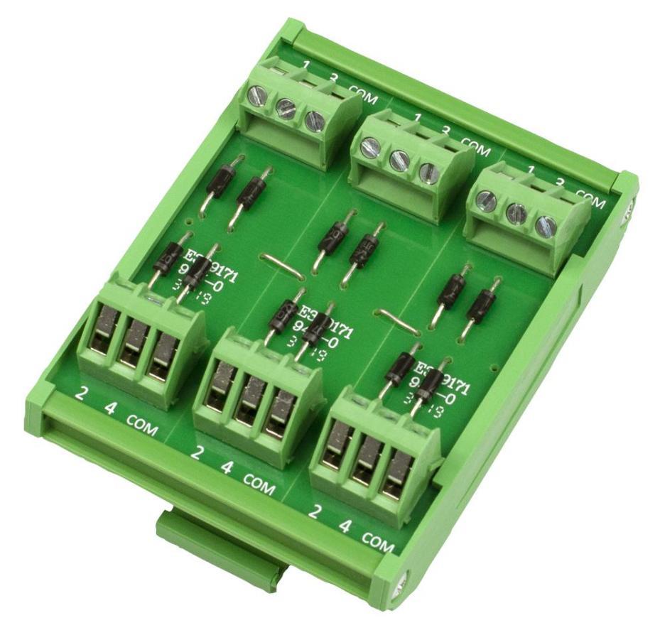 12 Way Anode Diode 35mm DIN Rail Module - CIM/12W-DIOCA