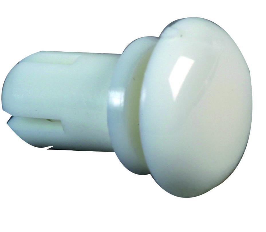 5.9mm x 5mm Nylon Snap Rivet, White 100 Pack - SR 2642W
