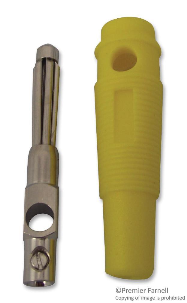 4mm Plug, Yellow, 24A - 25.412.3