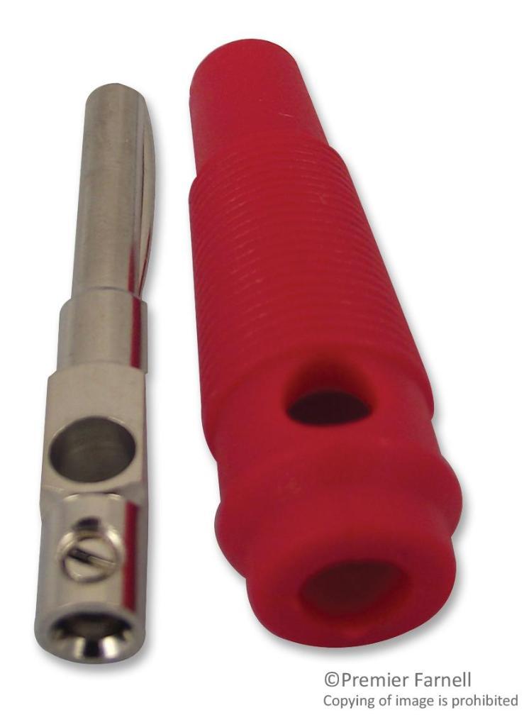 4mm Plug, Red, 30A, 30V - 25.412.1