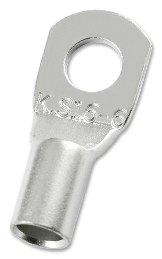 16.0mm² Copper Crimp Terminal Lug, 6AWG, M6 - MC000763