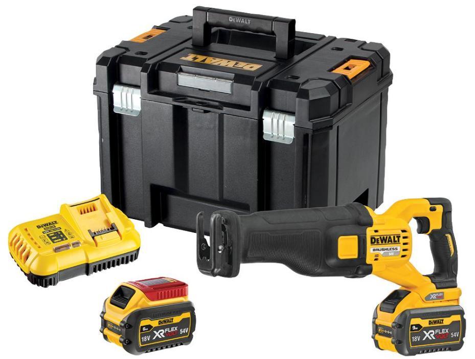 54V XR FlexVolt 2x 9Ah Li-Ion Reciprocating Saw Kit - DCS389X2-GB