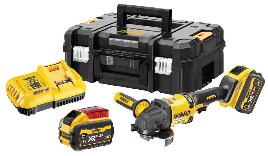 54V XR FlexVolt 5" (125mm) 9Ah Li-Ion Cordless Angle Grinder Kit - DCG418X2-GB