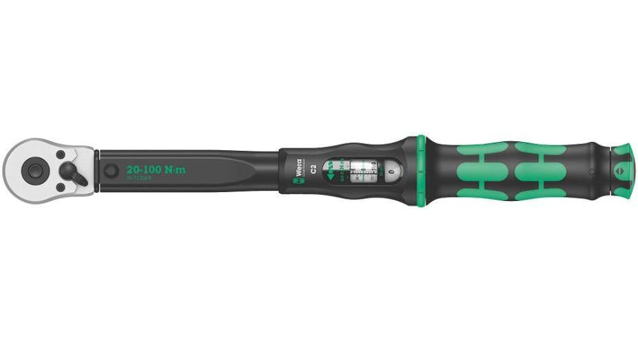 1/2" Click-Torque Torque Wrench with Reversible Ratchet, 20Nm - 100Nm - 05075621001
