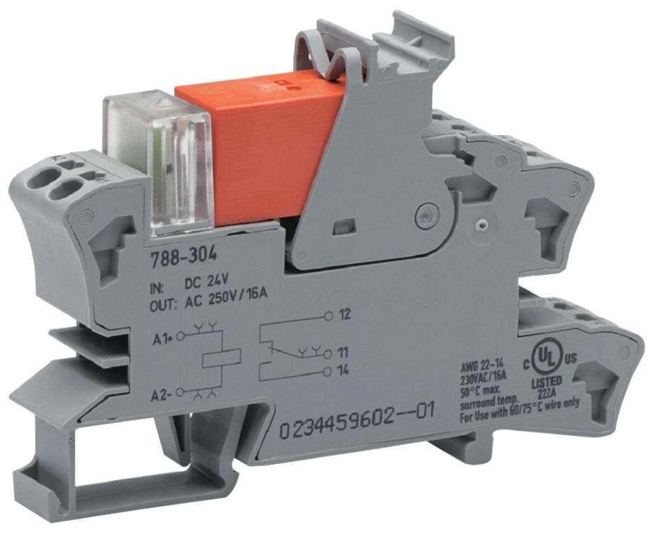12V DC DIN Rail Relay Module, SPDT, 16A, 22AWG - 14AWG - 788-303