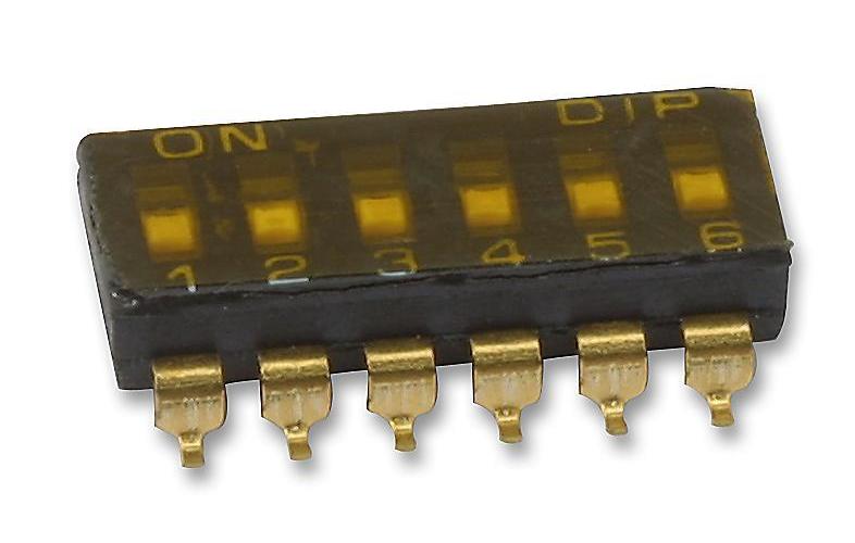 SMD End Stackable DIP Slide Switch, 6 Way - MCEMR-06-T