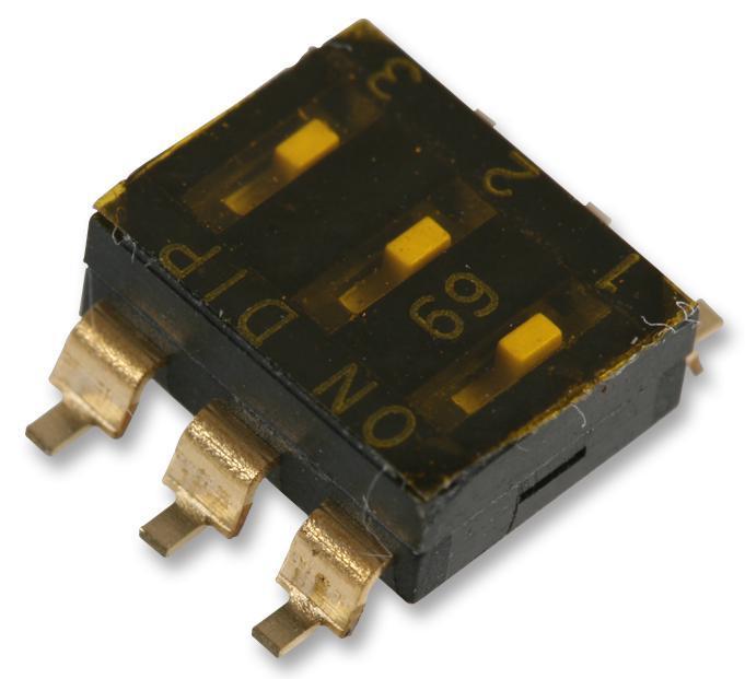 SMD End Stackable DIP Slide Switch, 3 Way - MCEMR-03-T