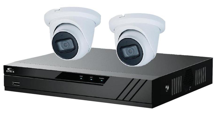 4CH NVR 4K Kit with 1TB HDD & 2x Turret Camera - EAGLE-NVR-4-2TUR-8MP-1TB