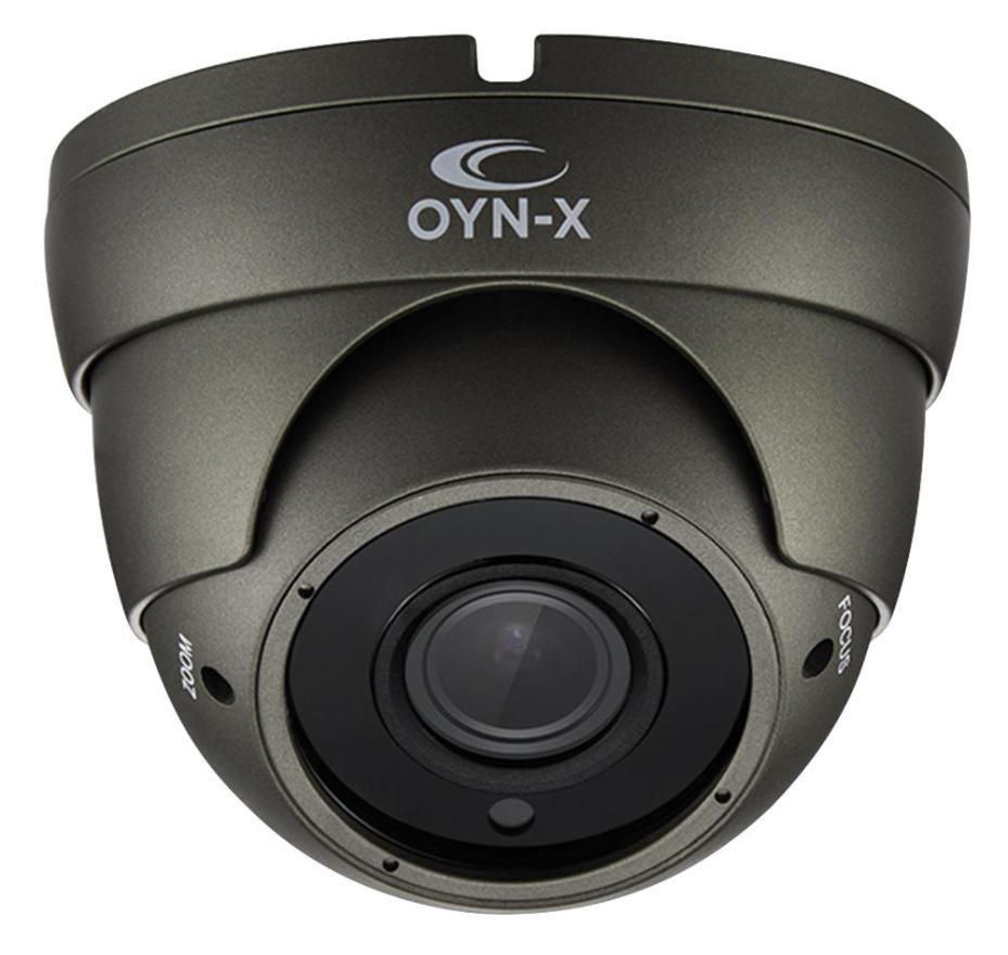 5MP 4-in-1 Varifocal Turret Camera, IP66, Grey - 5X-TUR-VFG36