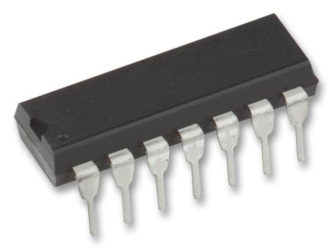 4 Channel, 4 Input, 3V to 18V XOR (exclusive OR) Gate, 6.8mA, 3V to 18V, DIP 14 - CD4030BE