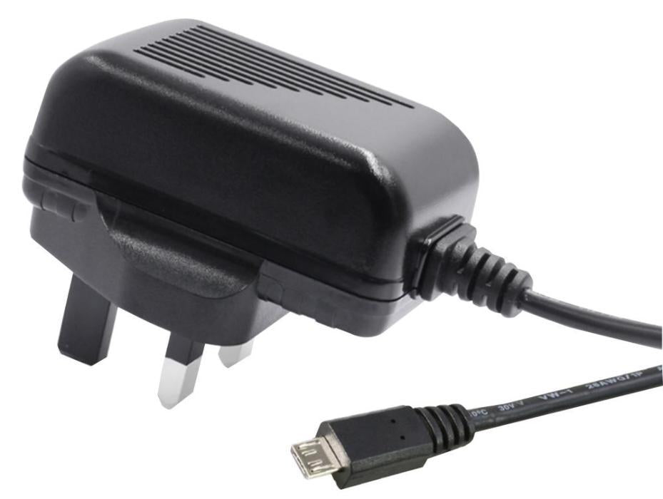 1.5A, Micro USB Mains Charger with Built in Micro USB Lead - PELL0239