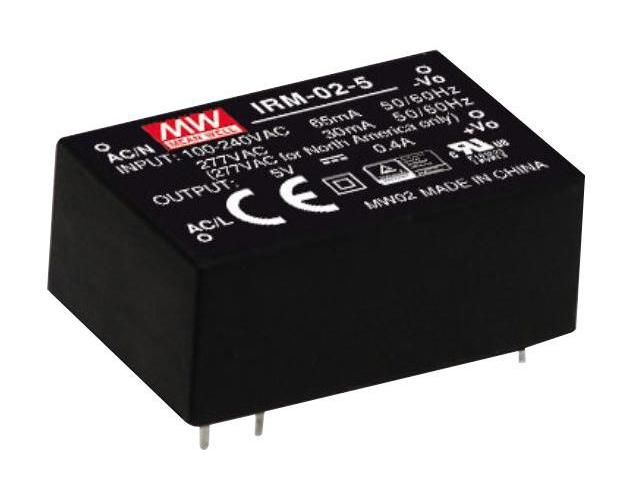 5V, 400mA, 2W PCB Mount AC to DC Power Supply - IRM-02-5