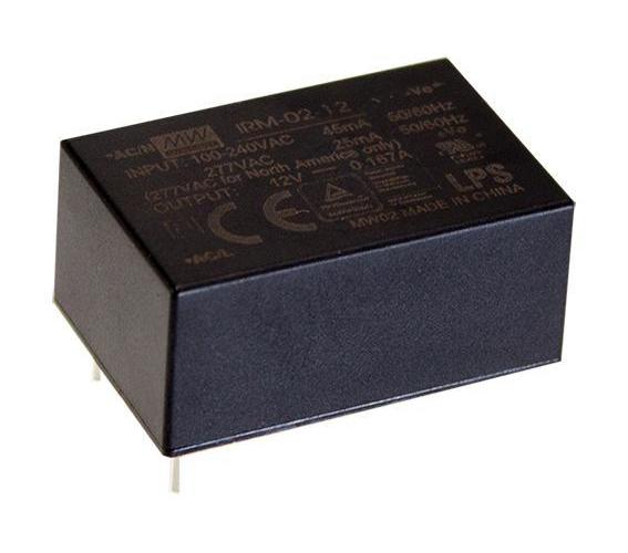 15V, 133mA, 2W PCB Mount AC to DC Power Supply - IRM-02-15