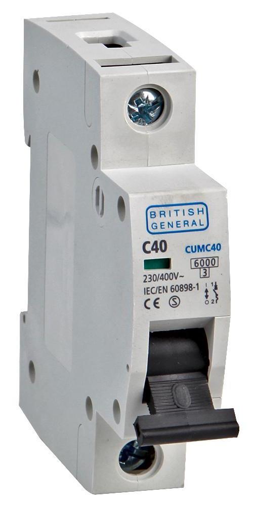 40A Single Pole RCBO, B Curve, Type A - CURBA40-01