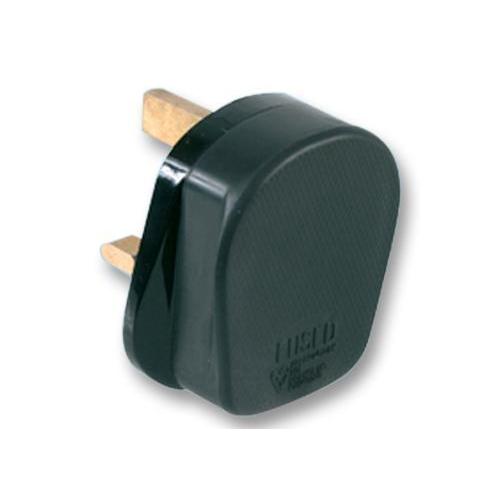 13A Rubber Plug Top, Black, Pack of 20 - PELB0111