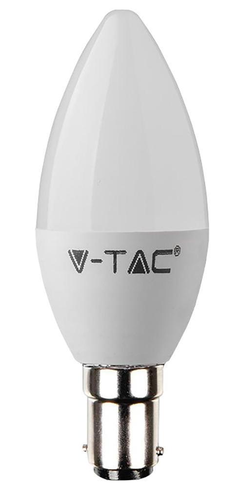 5.5W Frosted LED Candle, 3000K, 470lm, B15, Non-Dimmable - VT-299 860